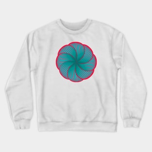 Turquoise flower Crewneck Sweatshirt